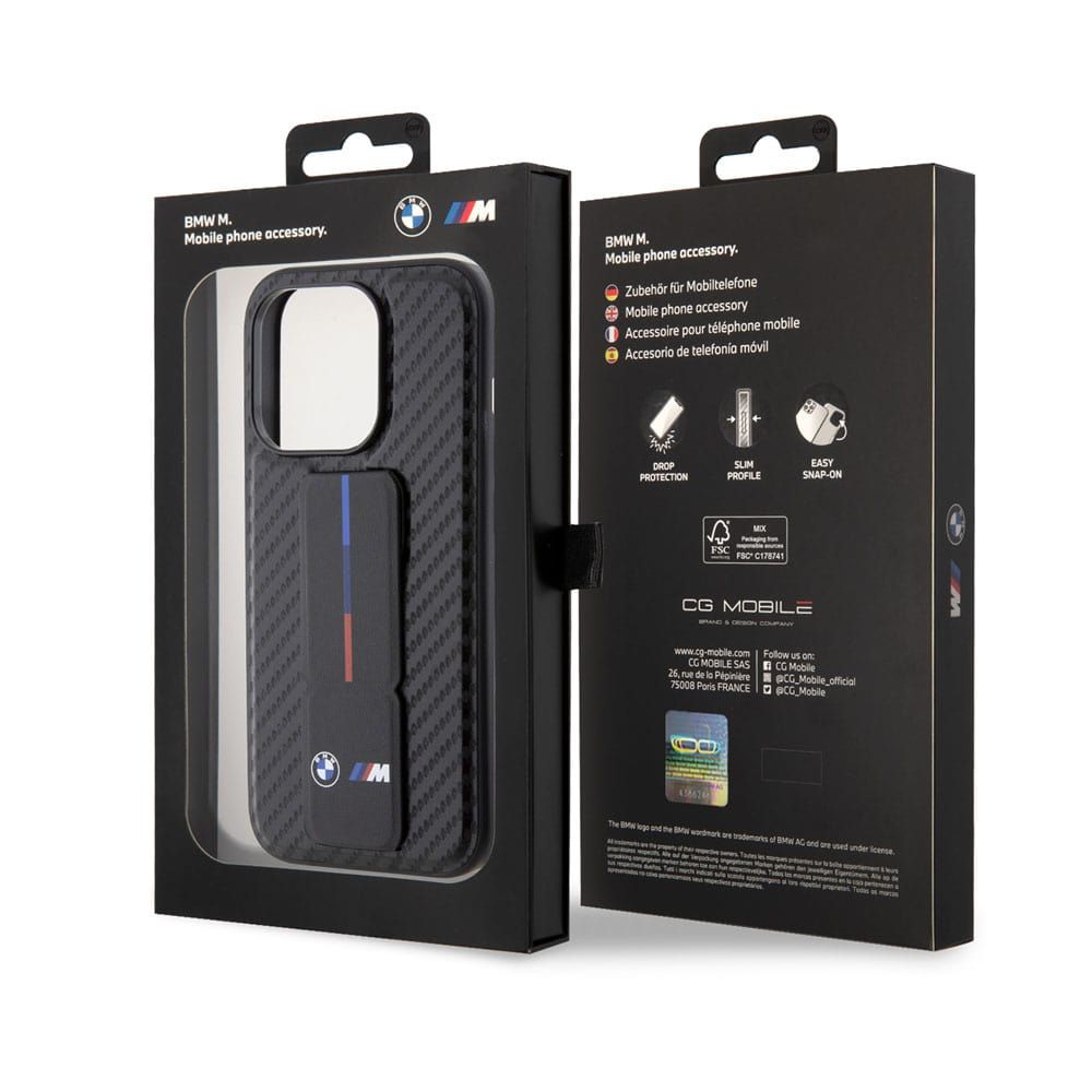 BMW M Grip stand Carbon Case For iPhone 15 Pro Max